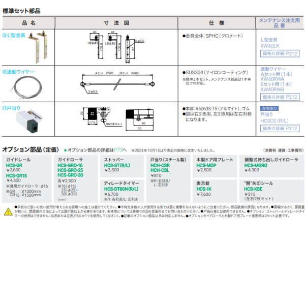 DAIKEN ダイケン 引き戸クローザー スライデックス 連動両引き分け B