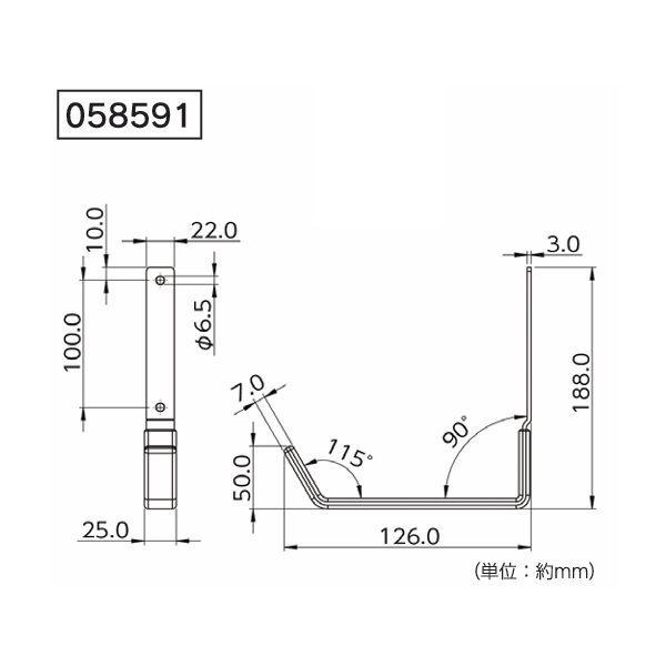 ハイロジック ツールフック L型 Mサイズ 1個入 58591 |  | 01
