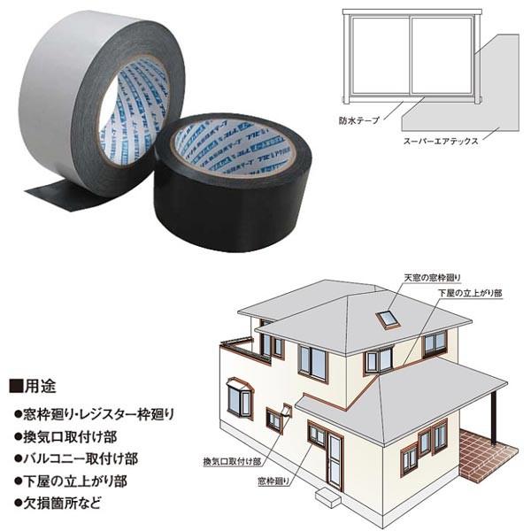 フクビ　アクリル気密防水テープ50S　片面タイプ　FABK50S　30巻入　巾50mm×巻長20m×厚さ0.16mm