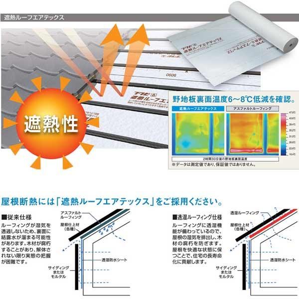 フクビ 屋根用遮熱・透湿・防水シート 遮熱ルーフエアテックス 巾1000mm×長さ40m×厚み0.9mm SHATXY 1巻