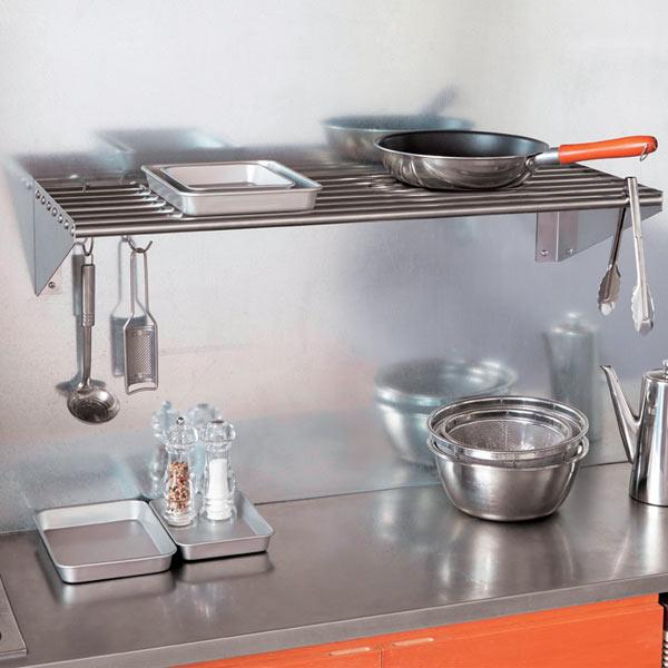 パイプ用平棚 1350x350x250 水切トレー付パンチング平棚 FSPMシリーズ」東製作所