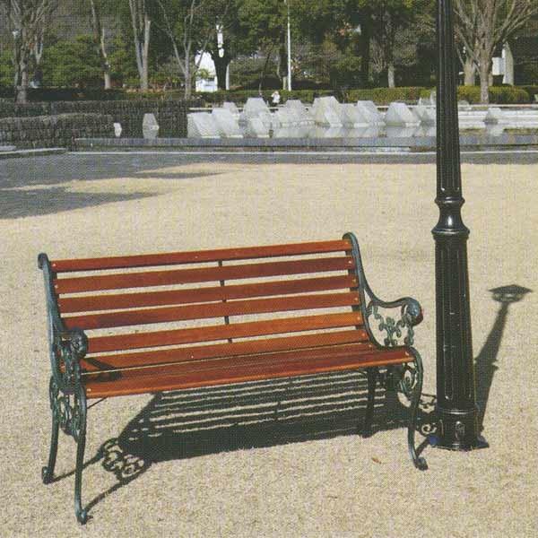 ジャービス商事 CASTIRON FURNITURE NORMAL BENCH 鋳鉄ファニチャー ノーマルベンチ 鋳鉄/ハードウッド材 ブラウン 13010 1台 | 