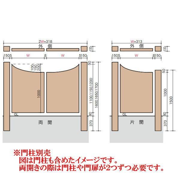 ジャービス商事 ウッド門扉 L-1型 本体 0812 35266 |  | 01