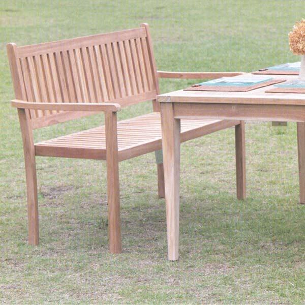 ジャービス商事 SIMPLE STACKING BENCH シンプルスタッキングベンチ 重置可能 チーク 無塗装 36713 1台 | 