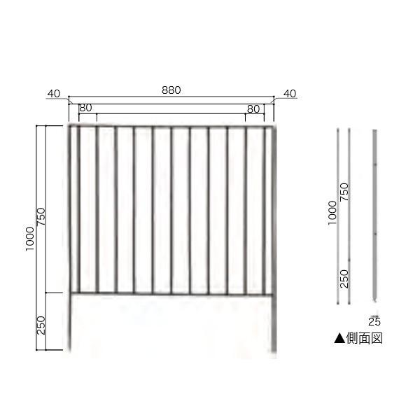 ジャービス商事 アイアンフェンス5型 0908 38668｜interiortool