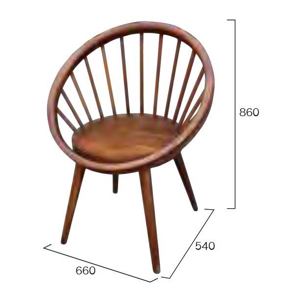 ジャービス商事 パイロットチェア（塗装） W660×H860×D540×SH440 39309 | 