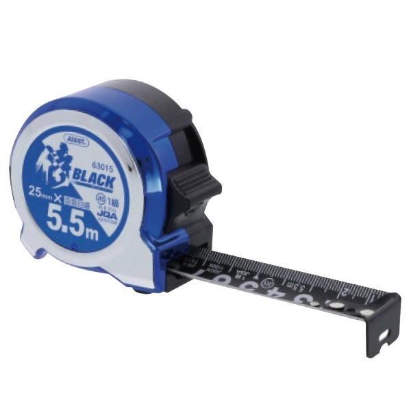 侍ブラックコンパクトコンベ 5.5m 幅25mm 青 63-4158 | 