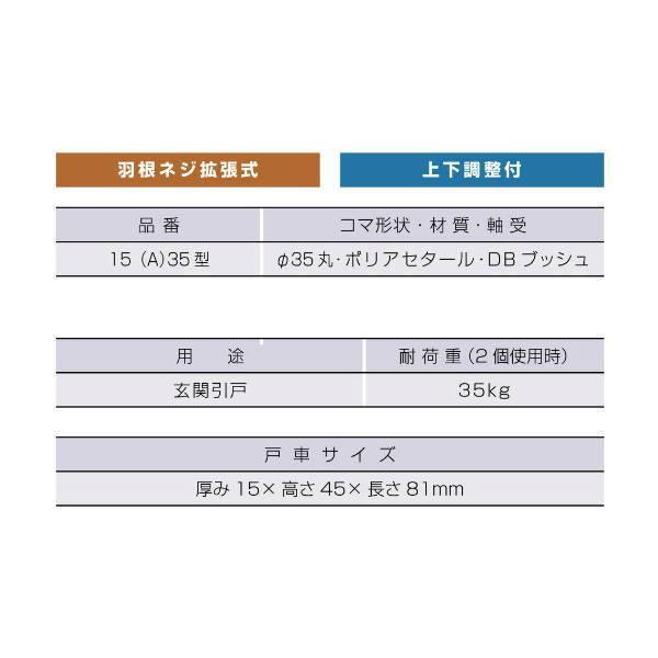 家研 サッシ用取替戸車 15A-35 10個_2