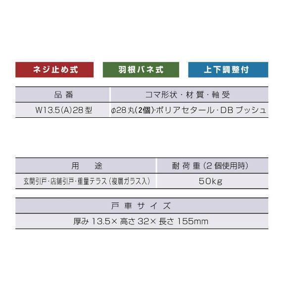 家研　サッシ用取替戸車　W13.5A-28　10個