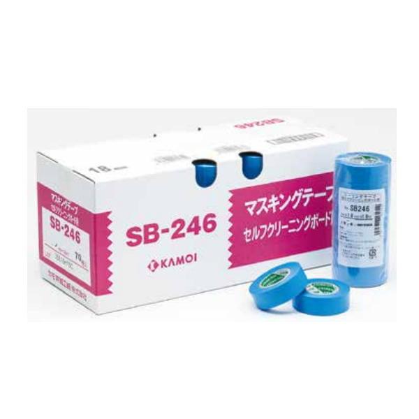 カモ井　マスキングテープ　SB-246S 21mm×18m カモ井（KAMOI） カモイ マスキングテープ SB-246 21mm巾×18m長 60巻