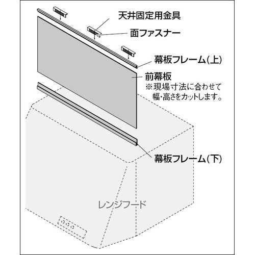 カクダイ フリーサイズ前幕板 ホワイト 437-506