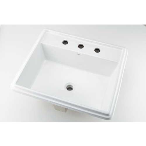 カクダイ 角型洗面器 3ホール 493-152