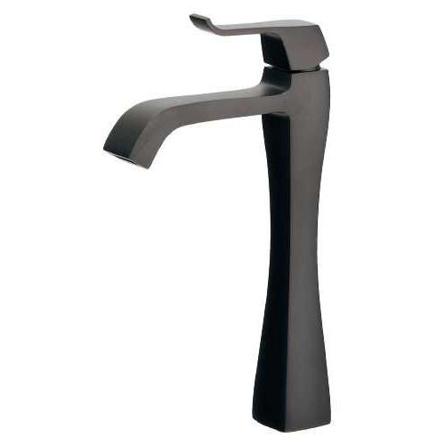 カクダイ シングルレバー立水栓（ミドル・マットブラック） 716-239-D