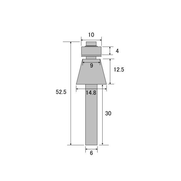 粉河 トリマー用 カサ付面取り75°セット(6本入) TB04 1組 粉河 トリマー用 カサ付面取り75°セット(6本入) TB04 1組