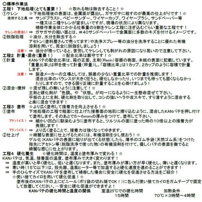 KANパテ アルミメタル アルミ鋳物の補修 エポキシ補修剤 1kgセット