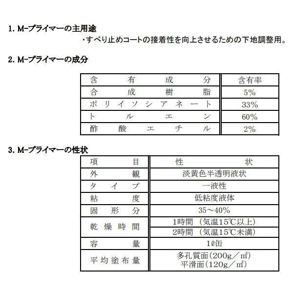 関西パテ すべり止めコート用 Mプライマー 1kg入 | 