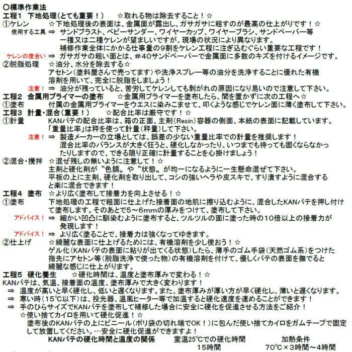 KANパテ 耐熱耐摩メタル 工業用補修パテ 0.5kgセット |  | 02