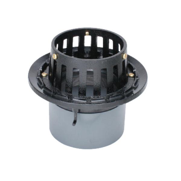 カネソウ 鋳鉄製ルーフドレン EMB-2-75 75mm（3インチ） C寸法70〜200mm たて引き用 打込型 ねじ込み式 バルコニー中継用 | 