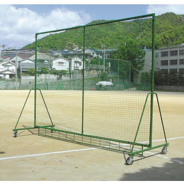 寺西喜商店 キャスター付防球用フェンス 緑 KR-129 | 