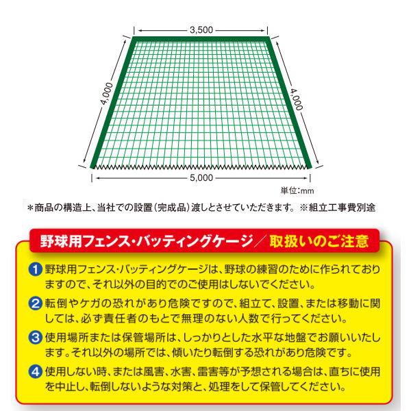 寺西喜商店 野球バッティングケージ 固定式 緑 KT-304 : イーヅカ