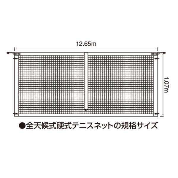 寺西喜商店 全天候式 有結節 テニスネット サイドポール挿入式 KT-221