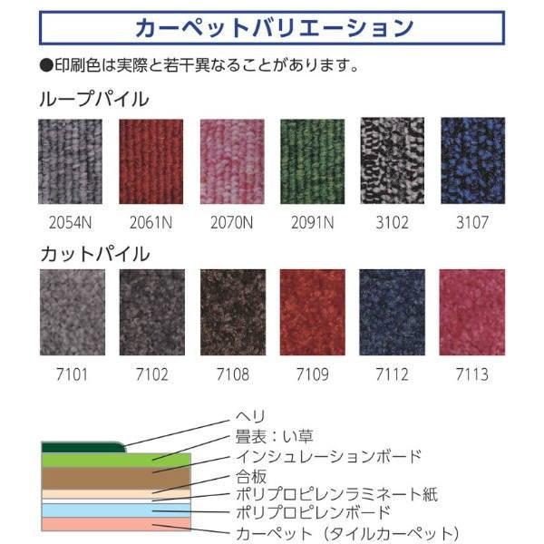 極東産機 リバーシブル畳 ヘリ付き い草表/樹脂表 本間間 半帖