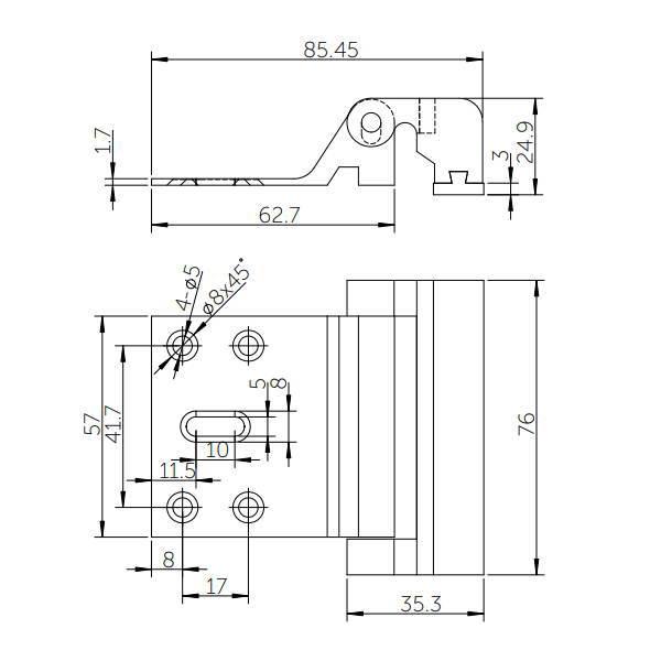 丸喜金属 内開き扉専用 インターナルロック A-360 マットブラック |  | 02