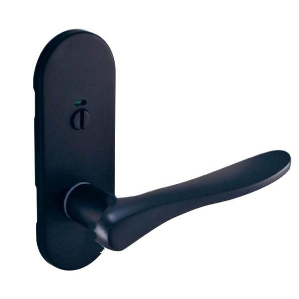 GMレバー マットブラック 艶消し黒 表示錠 小判座 D-900 TXS-1K42 バックセット51mm | 