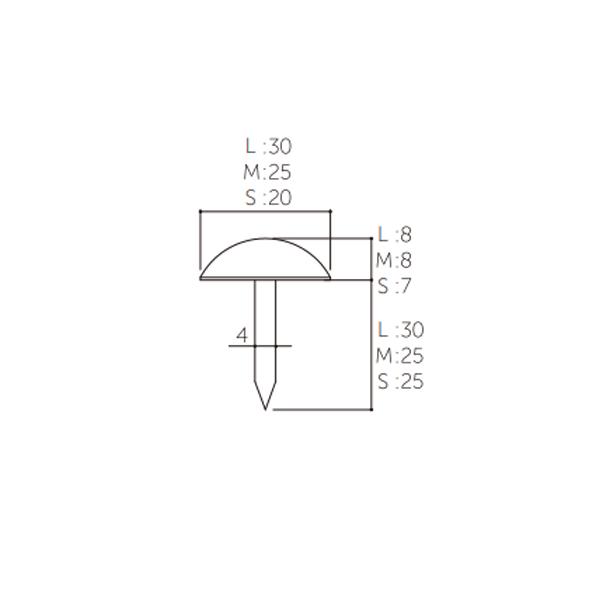 丸喜金属 飾り鋲 アイアン mstd-08A サイズM |  | 01