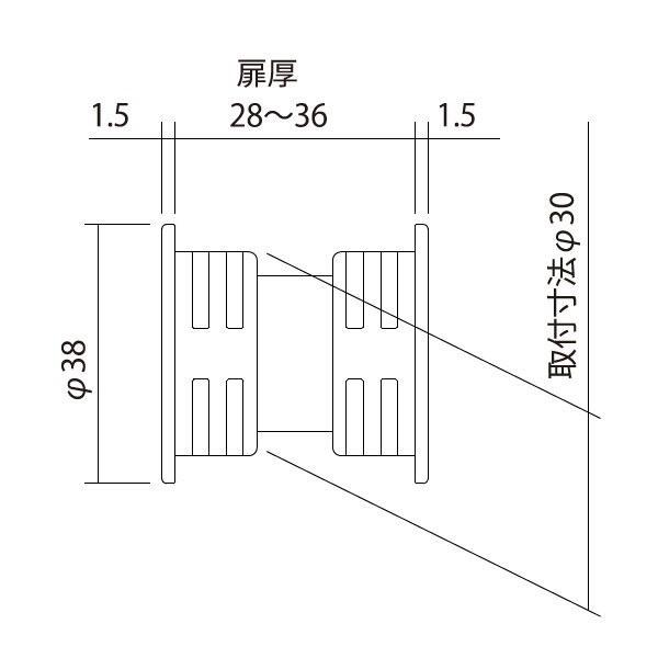 丸喜金属 明り窓 P-338 丸型38φmm ミディアム|interiortool|02