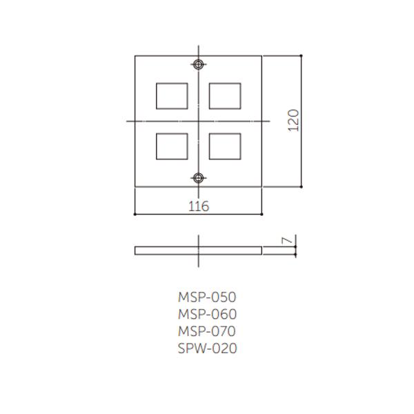 MARUKI スイッチプレート 4口用/6口用 P-4400 |  | 03