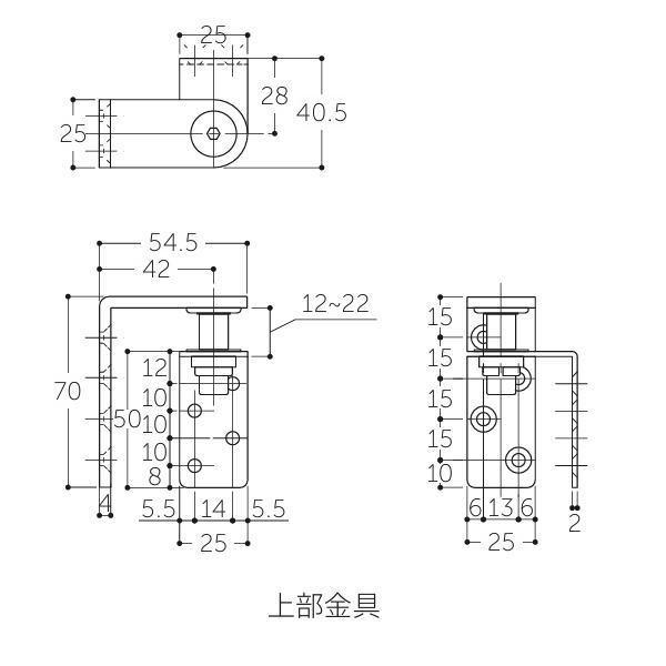 MARUKI カウンターヒンジ S-966 ステンレス バレル研磨 扉厚30〜45mm