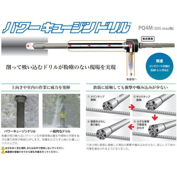 パワーキュージンドリル SDS-max軸 PQ4M-33.0X500 1本入 【デコラックス】