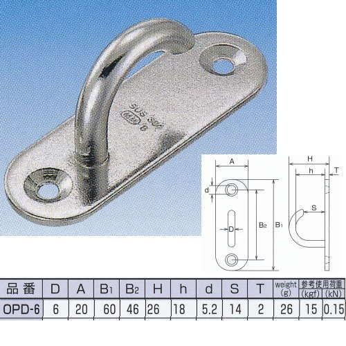 コンポ アイポッドック 水本機械 オープンパッドアイ ステンレス金具 OPD-6 NO.075