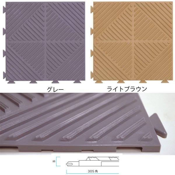 ミヅシマ ゴムライクマット 本体 305×305×8mm 1ピース ライトブラウン 401-0650 |  | 01