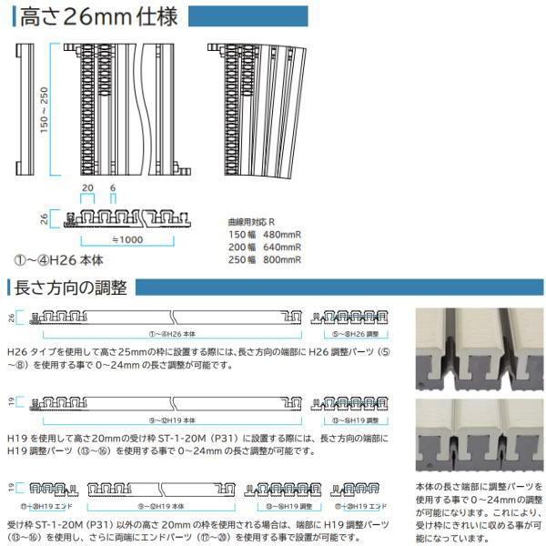 ミヅシマ工業 グレーチング 塩化ビニール製 フリーハードルDH 431-0400 