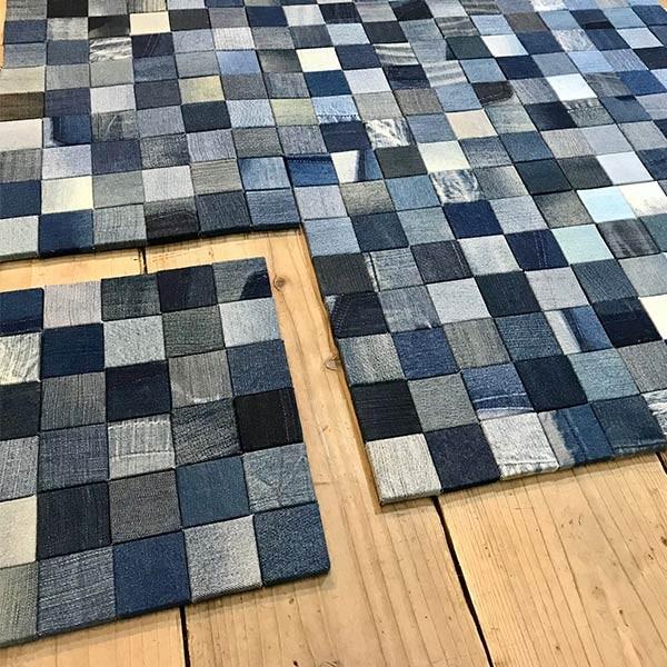 マテリアルワールド インディゴ ユナイテッド1969 モザイクパッチ 300 ×300 ×厚さ10mm 11枚入り 1箱 (ピースサイズ： 50×50× 厚さ10mm)_3