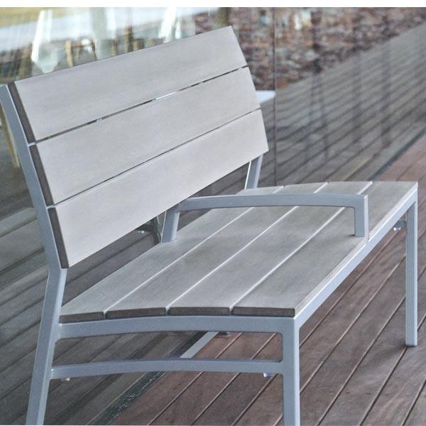 SPLENDOR ポリウッドベンチ／センターアーム W1500×D530×SH410・H800mm |  | 01