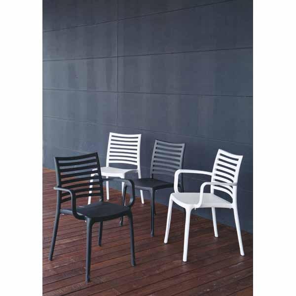 GROSFILLEX サンデーアームチェア／096ホワイト／002アンスラサイト W590×560×SH465・H840mm |  | 02