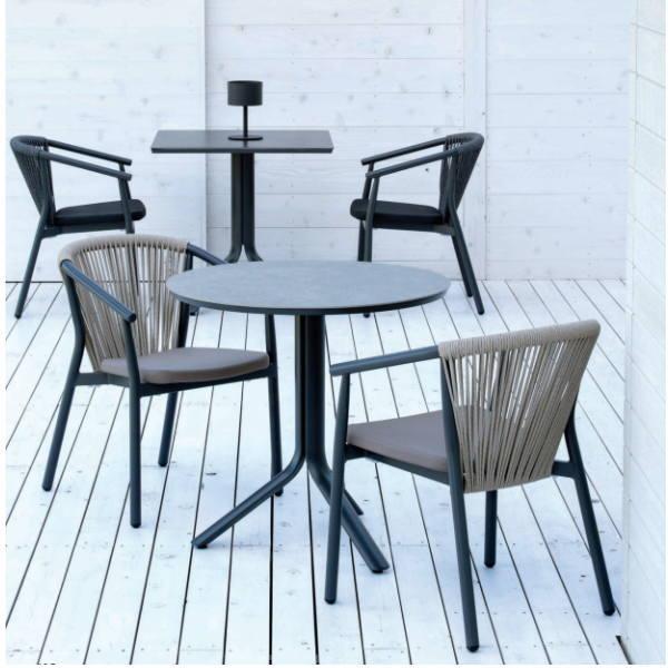 TAPAS サラゴサアームチェア アンスラサイト W600×D600×SH460・H780mm