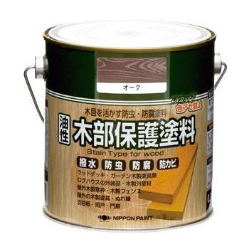 ニッペ ウッドデッキ ガーデニング 防虫 防腐 防かび はっ水 油性木部保護塗料 0.7L｜interiortool