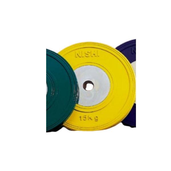 ニシ・スポーツ HGラバープレート50 II 直径50mmバー用 15kg 3833A890