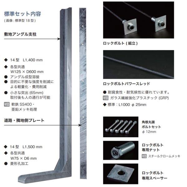 コンクリートブロック塀耐震補強金具 FITパワー 標準型 14型 CB厚