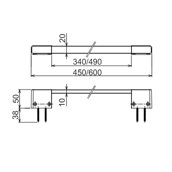 リラインス タオル掛 450mm RA0003-450 : イーヅカ - 通販