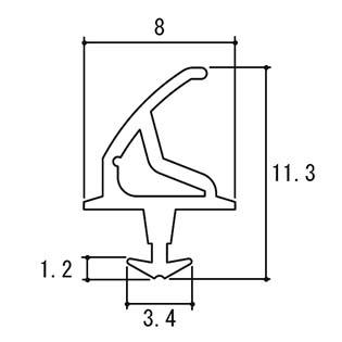 三協アルミ 気密材・モヘア TS-222000-00 5m巻 | 