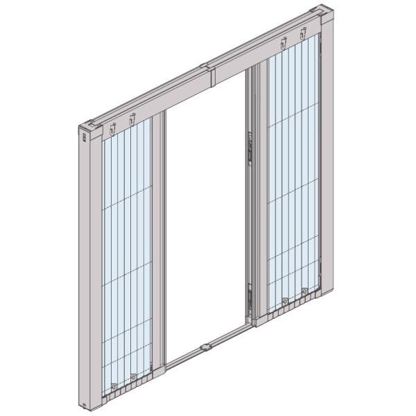 セイキ アコーディオン網戸 アルマーデフリー 両引き 幅1410〜1600mm 高さ2810〜3000mm