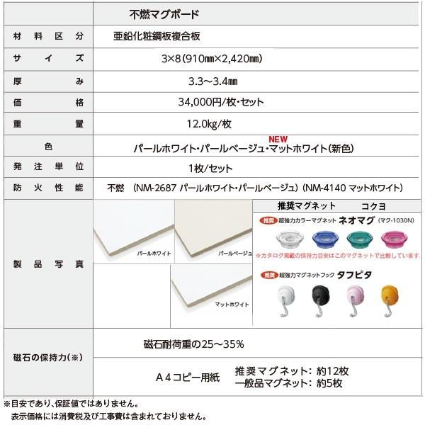 不燃マグボード 3 8 910mm 2 420mm 厚み3 3 3 4mm パールホワイト パールベージュ マットホワイト どれか1枚 Sincol Fmgb2420 イーヅカ 通販 Yahoo ショッピング