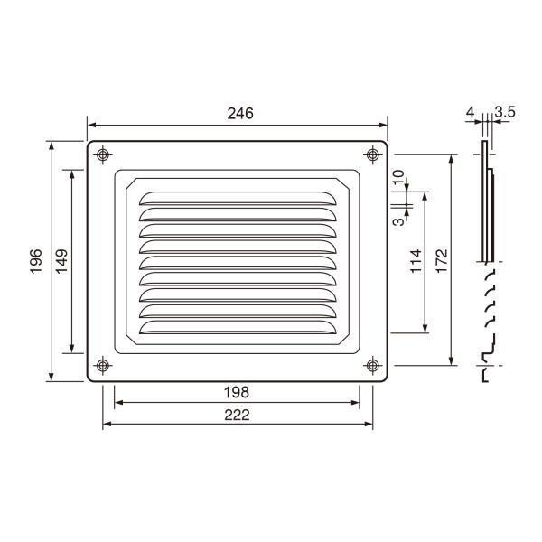 宇佐美工業 ガラリ150×200 黒 UK-GA1520-BK : イーヅカ - 通販 - Yahoo!ショッピング