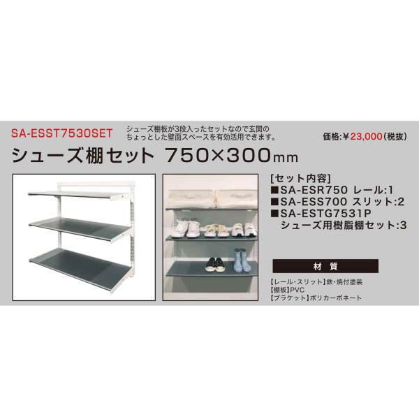 ARTIST ES-rack シューズ棚セット(3段) W750×D300mm SA-ESST7530SETの画像