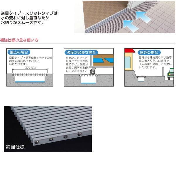シマブン セーフティグレーチング ノンスリップ樹脂製 補強仕様 逆目タイプ標準仕様 GRSK-25W300_2